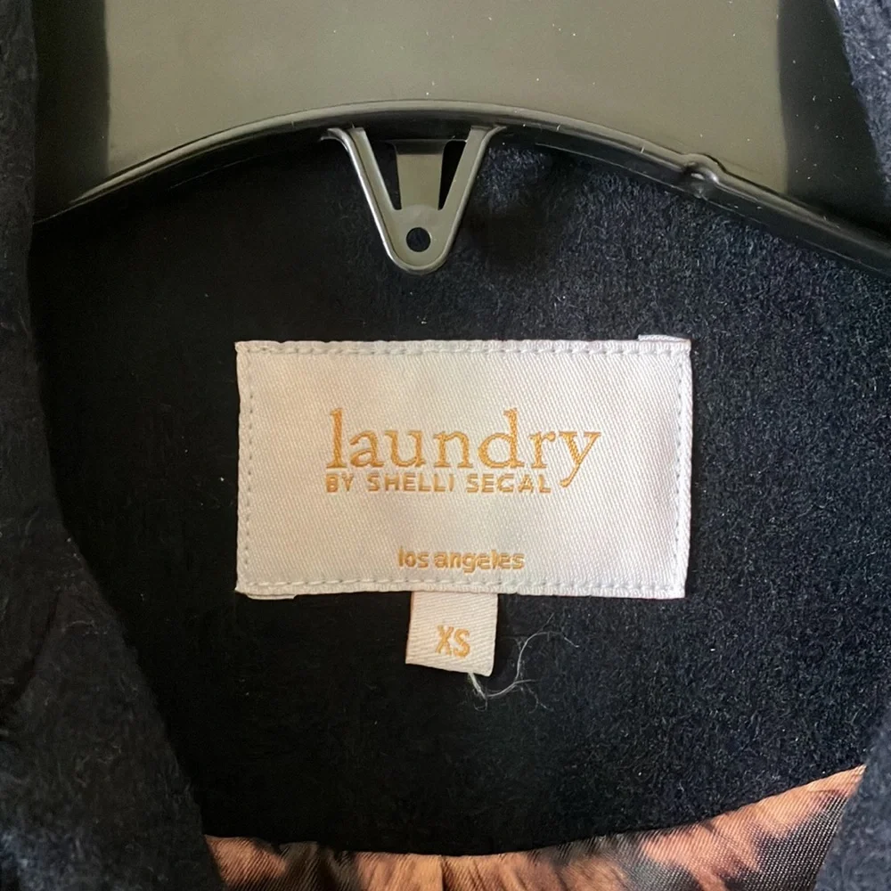 Laundry by Shelli Segal wool coat in dark navy - Picture 2 of 10